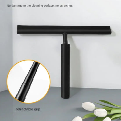 Royeva Extendable Shower Squeegee with Hook - Telescopic Glass Wiper for Bathroom & Car