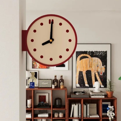 Novara Modern Double-Sided Corner Clock - Silent Minimalist Wall & Desk Timepiece
