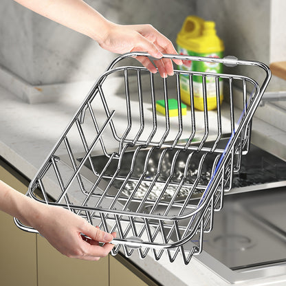 Eloria Expandable Stainless Steel Over-Sink Dish Drying Rack for Kitchen