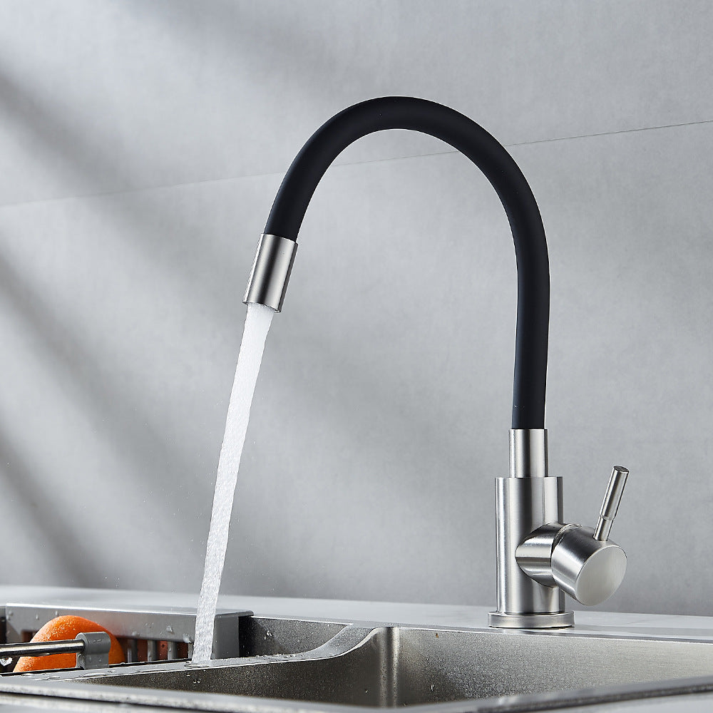 Royeva Flexible Kitchen Faucet with Hot Cold Mixer Tap