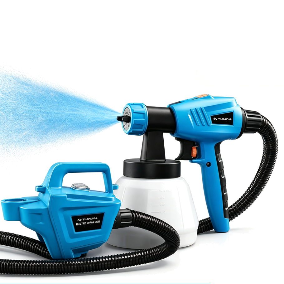 Royeva Electric Paint Sprayer-High Flow Spray Gun With 3 Nozzles For Home Renovation