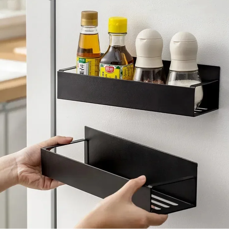 Sovere Magnetic Refrigerator Organizer Shelf - Durable Metal, Space-Saving Storage Solution