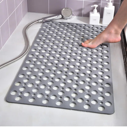 Novara Non-Slip Shower Mat for Bathroom Tubs - Suction Cup Grip, Mildew Resistant