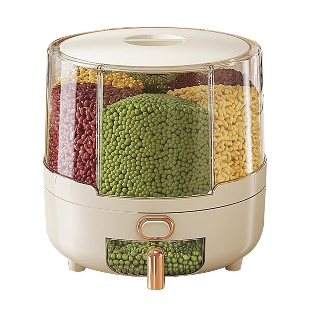 Royora 360 Rotating Grain Dispenser-Airtight Cereal Storage Container