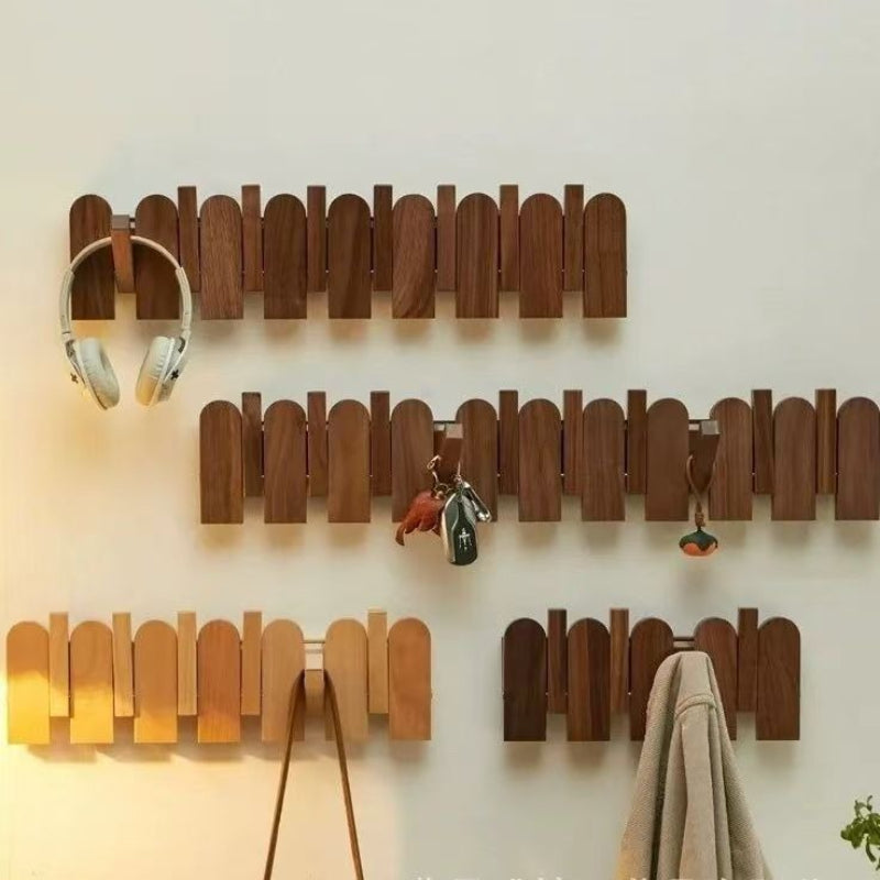 Royora Wall Mounted Key Holder with Flip Down Hooks for Entryway Organization