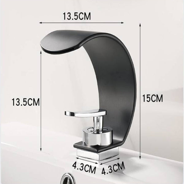 Royelle Modern Waterfall Bathroom Basin Faucet For Vanity Sinks