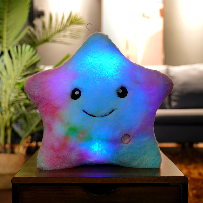 Royelle LED Star Pillow Plush Light-Up Cushion for Kids Nightlight Decor 24cm