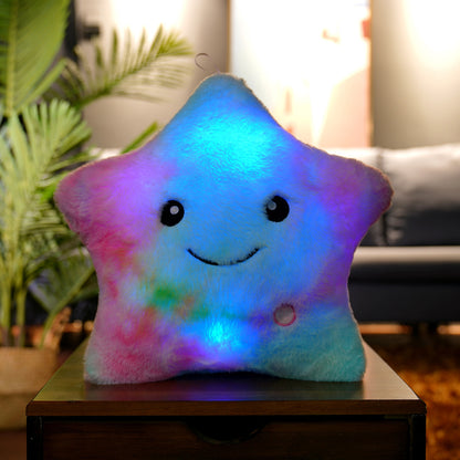 Royelle LED Star Pillow Plush Light-Up Cushion for Kids Nightlight Decor 24cm