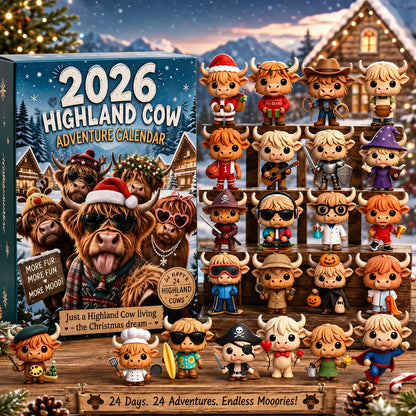Royeva 2026 Scottish Highlander Advent Calendar 24 Days Christmas Collectible Figurines