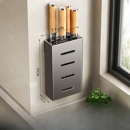 Royeva Magnetic Knife Holder for Kitchen Wall- Adhesive No-Drill  Knife Storage Rack