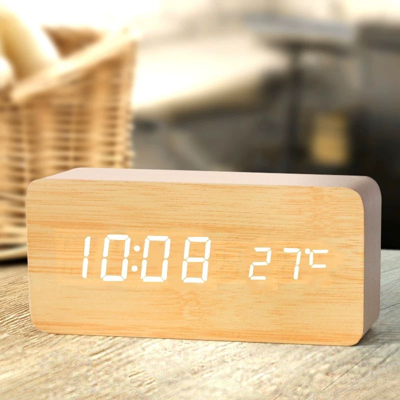 Sovere Smart Voice-Controlled Digital Alarm Clock with LED Display and Adjustable Brightness