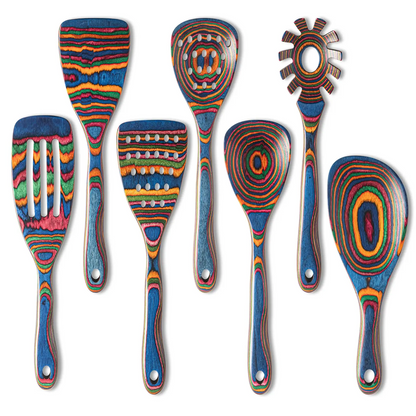 Novara 7-Piece Premium Pakkawood Kitchen Utensil Set