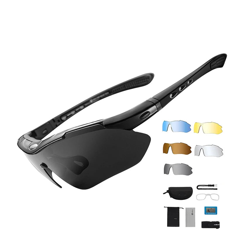 Royeva Polarized Cycling Sunglasses Interchangeable Sports Eyewear