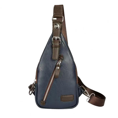 Royeva Men Anti Theft Leather Crossbody Bag-Casual Sling Backpack