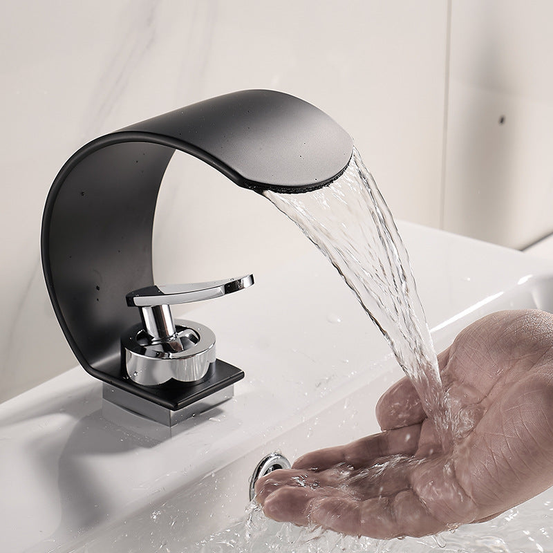Royelle Modern Waterfall Bathroom Basin Faucet For Vanity Sinks
