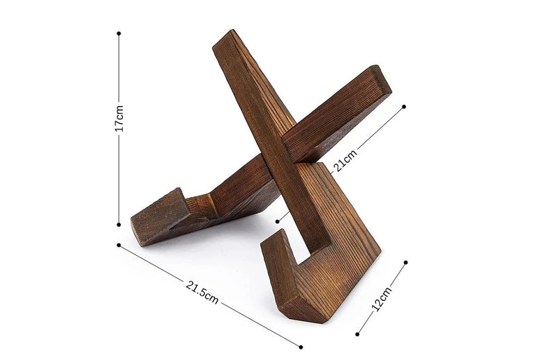 Royeva Adjustable Wooden Cookbook Stand for Kitchen Counter & Tablet Display