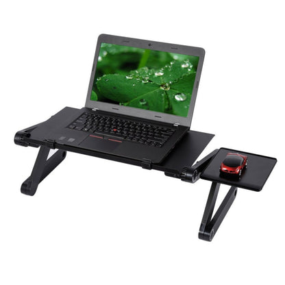 Novara Adjustable Ergonomic Laptop Stand with Mouse Pad and Cooling Fan