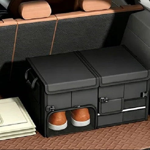 Royeva 60L Foldable Car Trunk Organizer-Waterproof Large Capacity Storage Bag Black