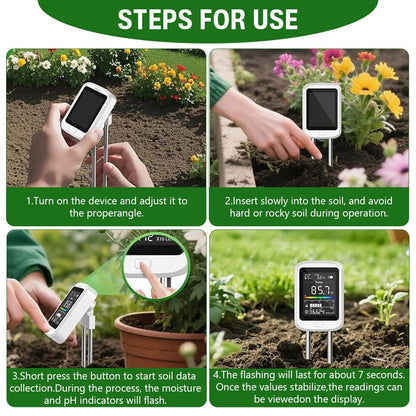 Royeva 6 In 1 Digital Soil Meter-Plant Ph Moisture Sunlight And Temperature Tester