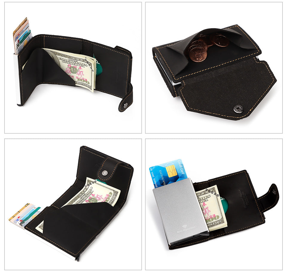 Royeva Rfid Blocking Leather Minimalist Card Holder Wallet