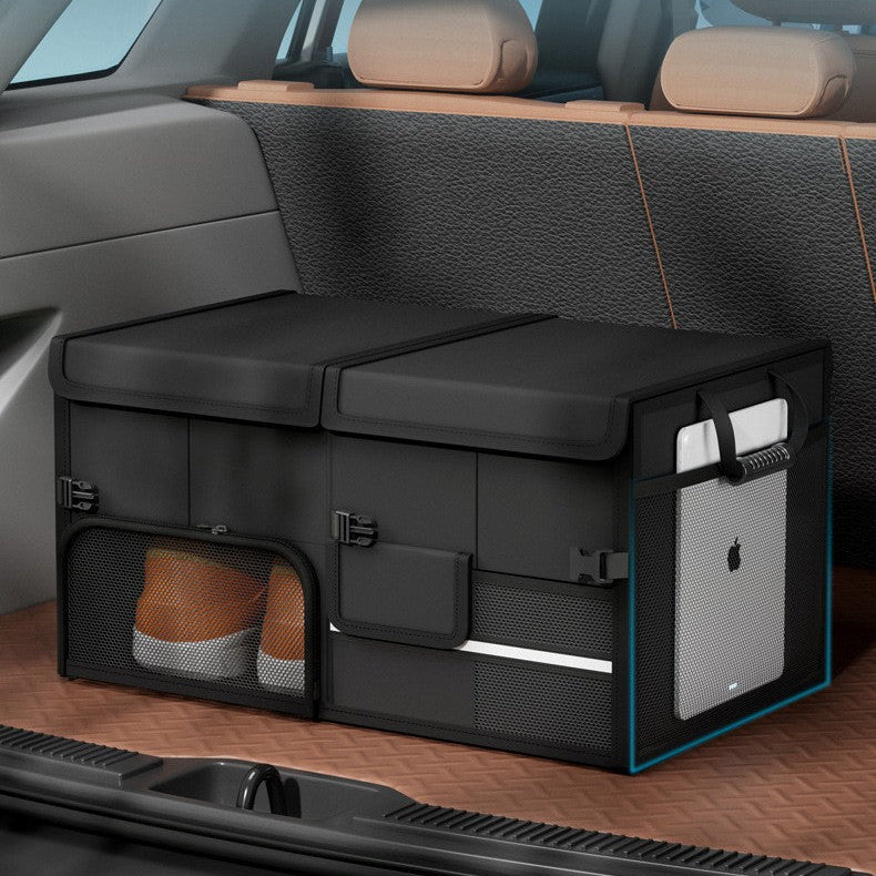 Royeva 60L Foldable Car Trunk Organizer-Waterproof Large Capacity Storage Bag Black