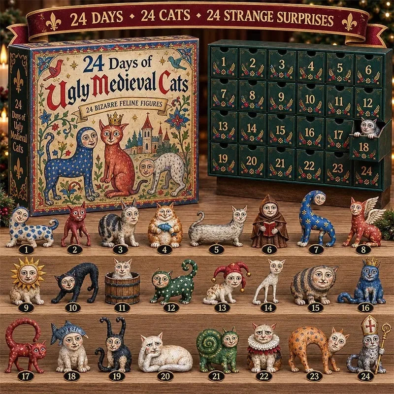 24-Day Ugly Medieval Cats Advent Calendar 4
