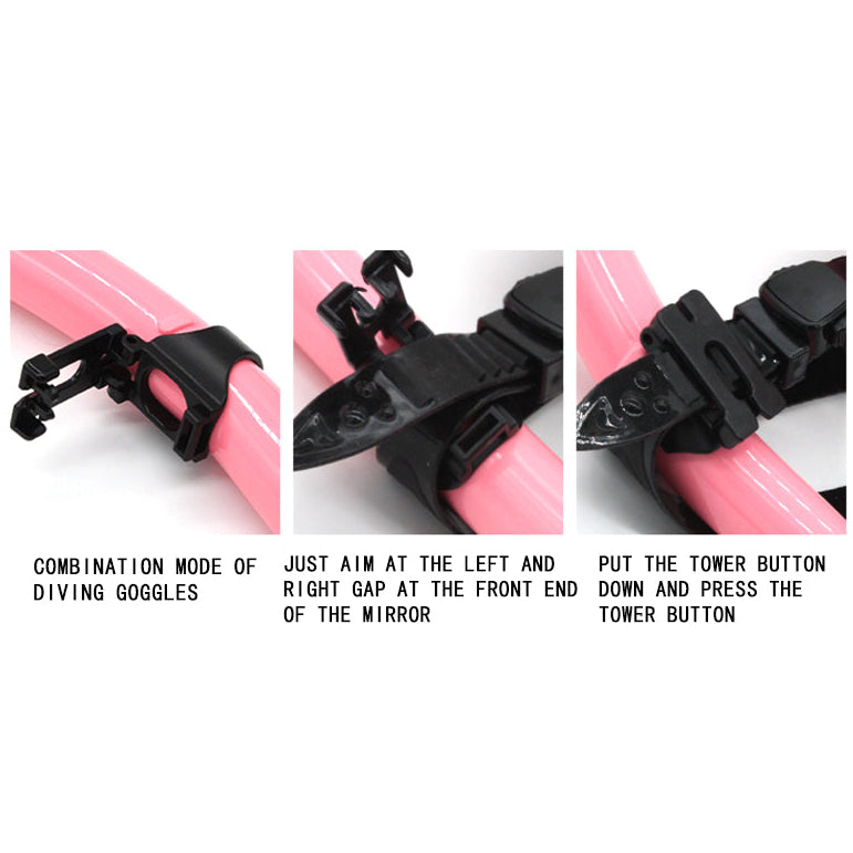 Royeva Professional Snorkel Mask Set-Anti Fog Diving Mask And Dry Top Snorkel Black