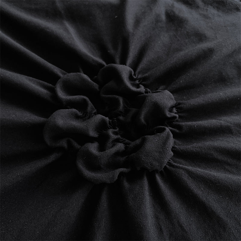 Royora Ruffle Flower Pintuck Duvet Cover Set-Elegant Quilted Bedding