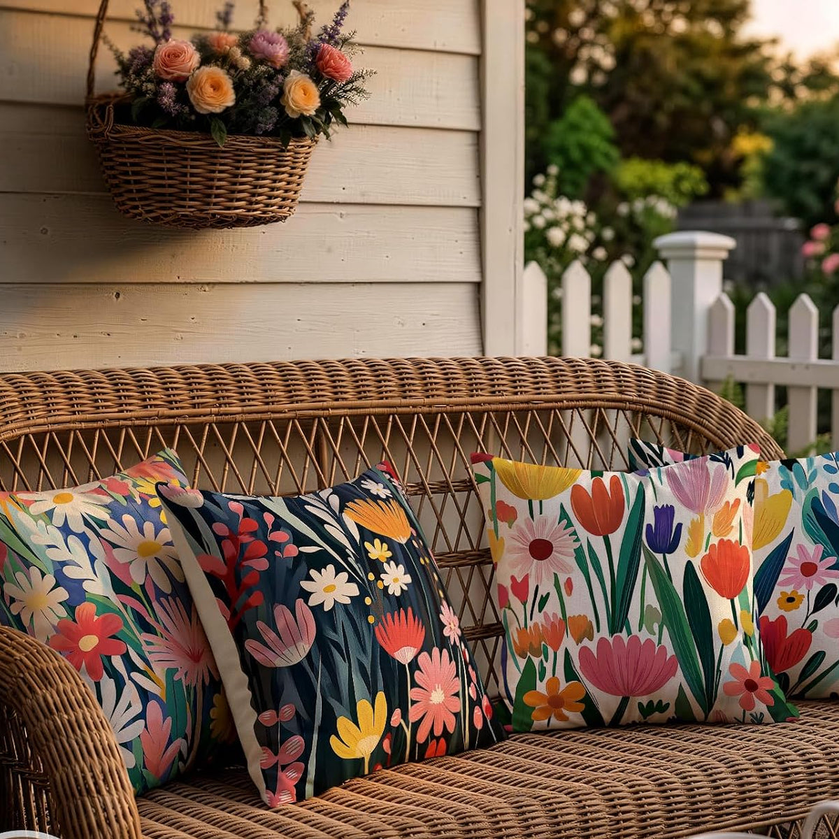 Novara Square Decorative Throw Pillow Covers - Set of 4 Textured Cushion Cases