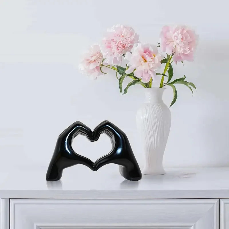 Royelle Heart Hands Sculpture-Hand Carved Love Home Decor