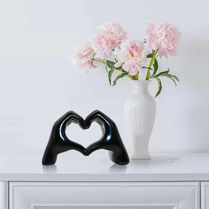 Royelle Heart Hands Sculpture-Hand Carved Love Home Decor