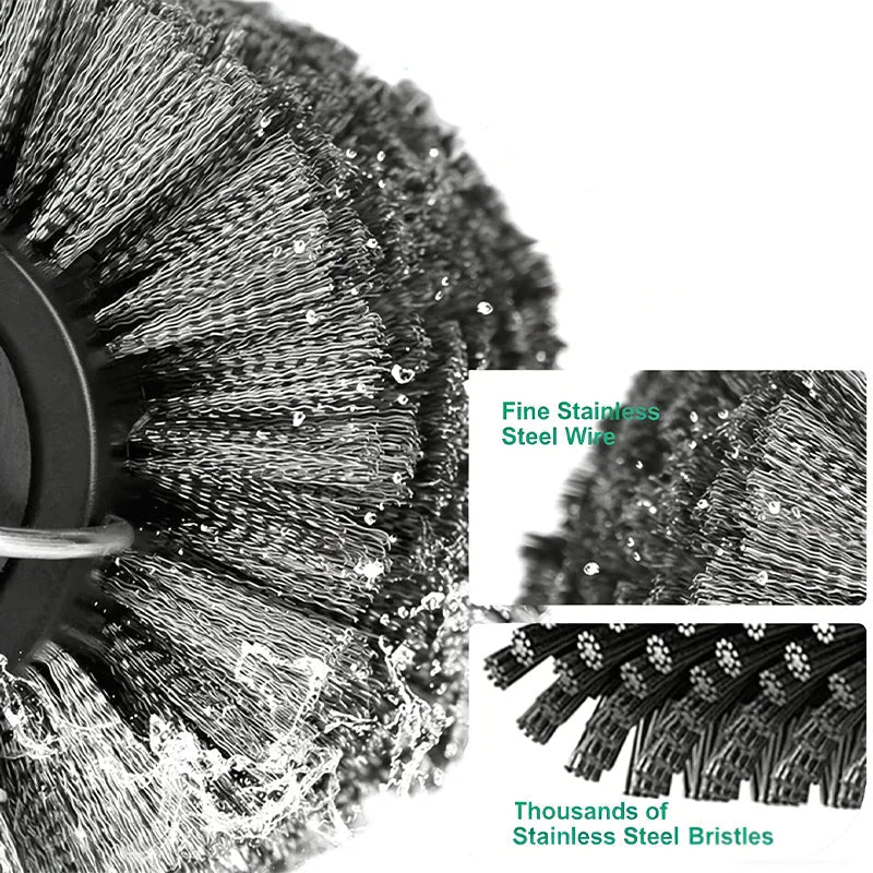Royeva Electric BBQ Grill Brush-Cordless 3 Speed Cleaner with Adjustable Head