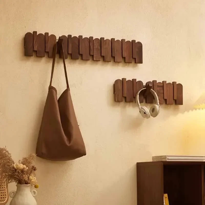 Royora Wall Mounted Key Holder with Flip Down Hooks for Entryway Organization