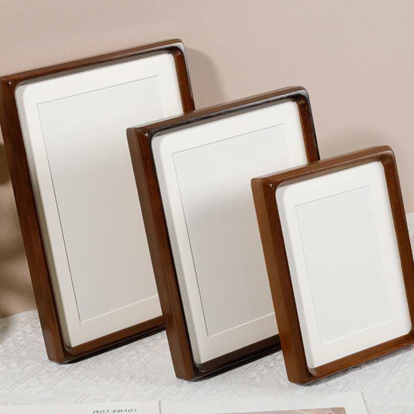 Royora Modern Wood Photo Frame with Rounded Corners for Tabletop Display