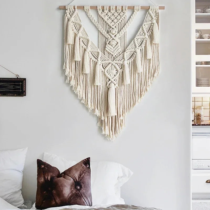 Royelle Woven Macrame Wall Hanging Large Boho Tapestry For Living Room Decor