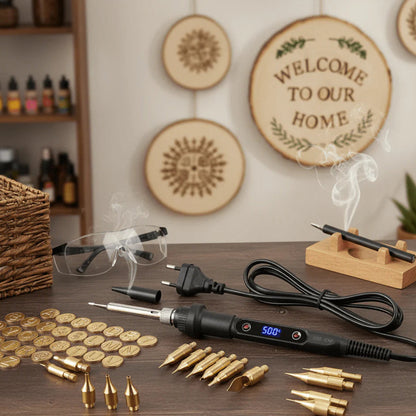 Royelle Wood Burning Tool Set-Adjustable Temperature Pyrography Kit For DIY Crafts