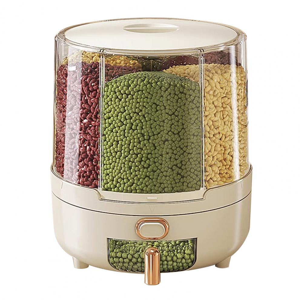 Royora 360 Rotating Grain Dispenser-Airtight Cereal Storage Container