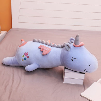 Novara Unicorn Plush Toy-Soft Stuffed Animal with LED Rainbow Night Light for Kids