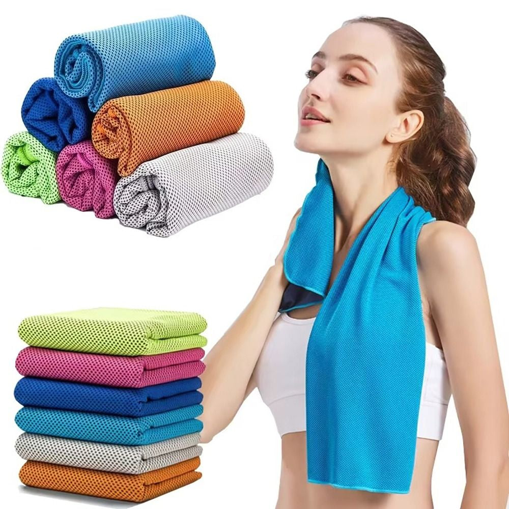 Eloria 4-Pack Microfiber Cooling Towels  for Sports, Running, Gym & Travel