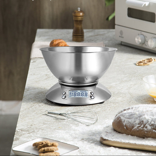 Royora Digital Kitchen Scale With Stainless Steel Bowl And Timer