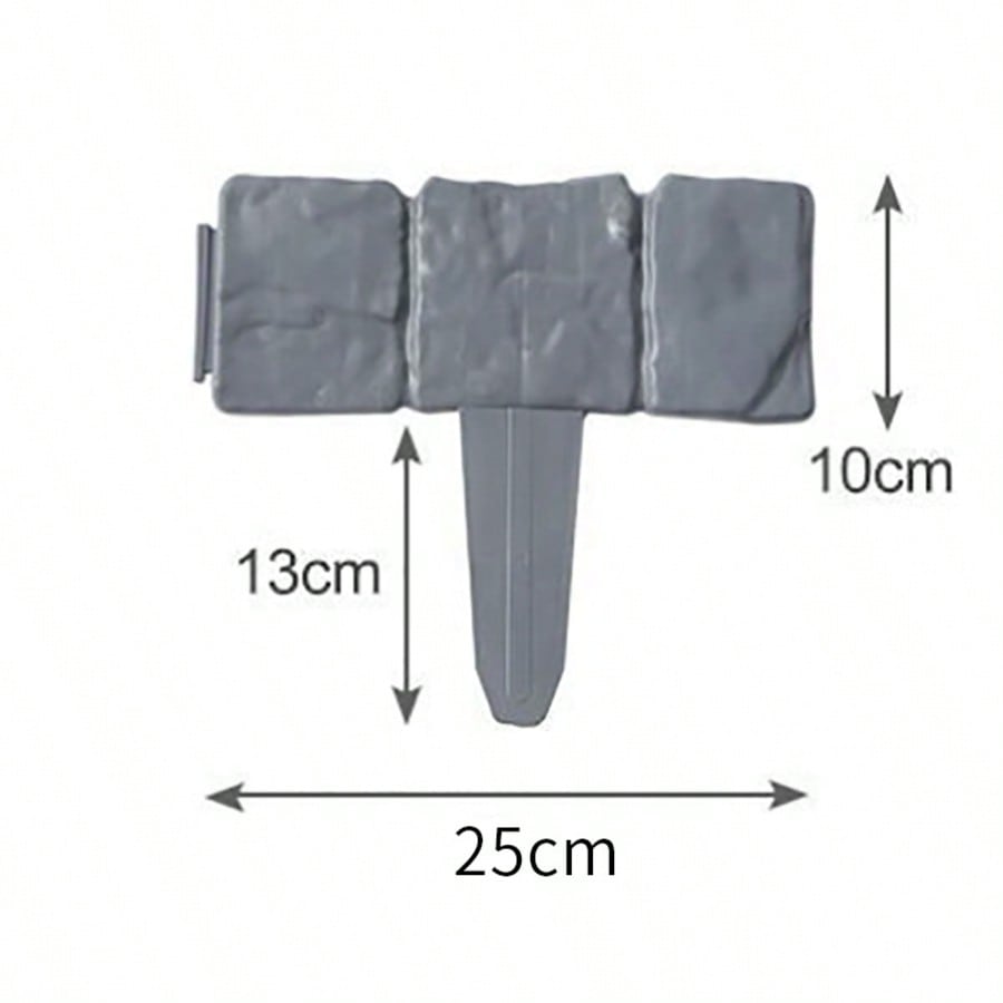 Royeva Interlocking Stone Effect Garden Edging Border Set