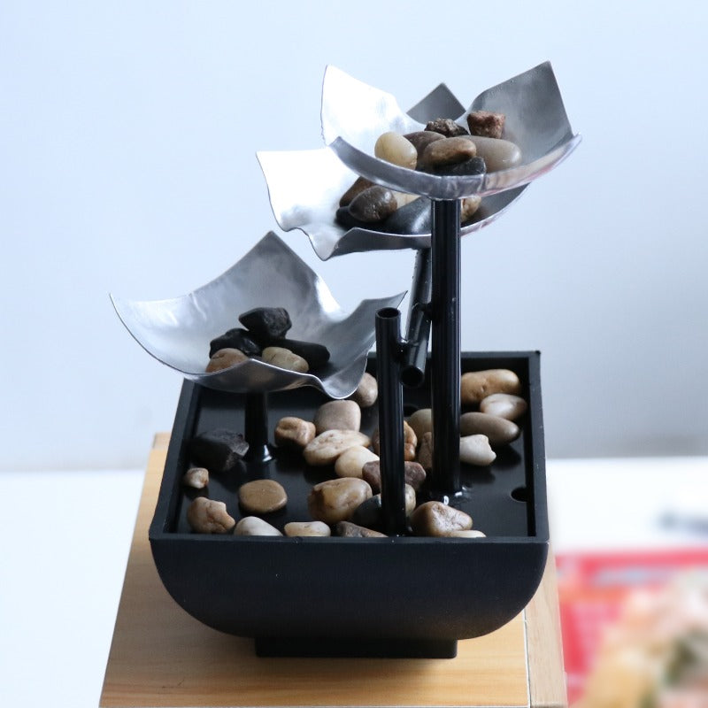 Majesta Elegant Tabletop Water Fountain with LED Lighting for Relaxation
