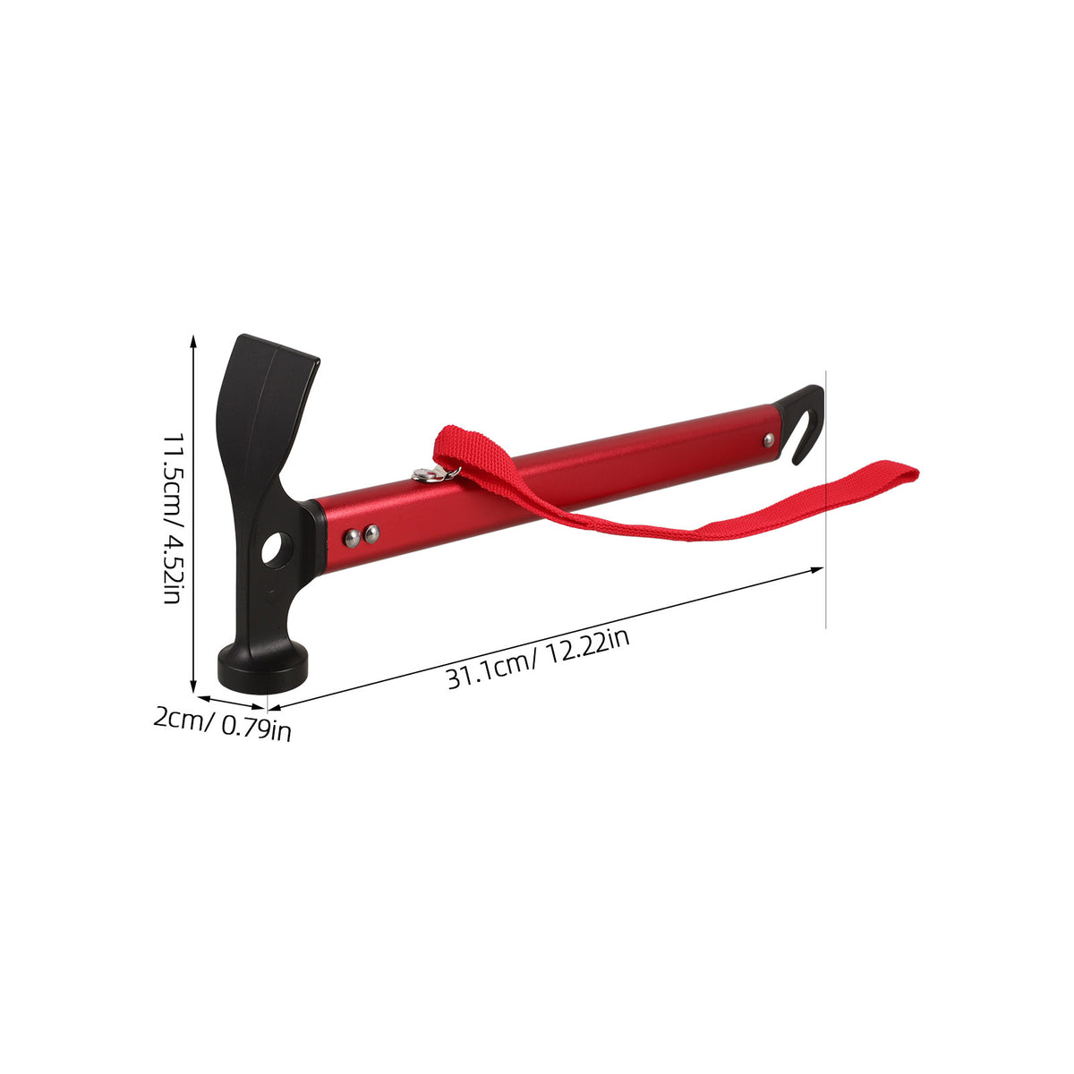 Royeva Lightweight Camping Hammer And Tent Stake Puller-Tool For Backpacking