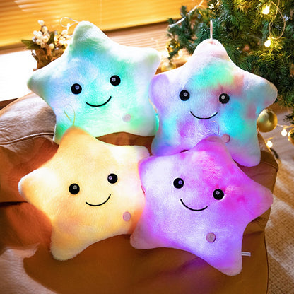Royelle LED Star Pillow Plush Light-Up Cushion for Kids Nightlight Decor 24cm