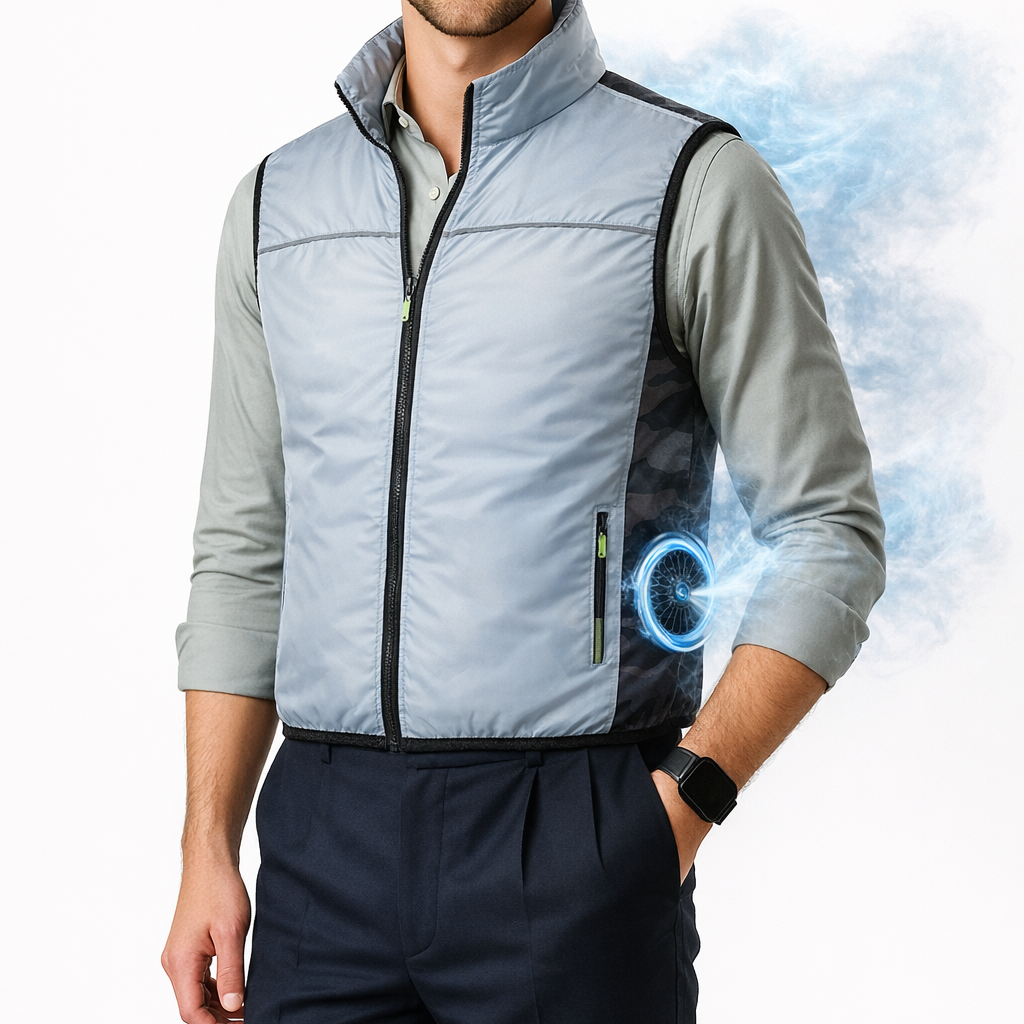 Royora Cooling Fan Work Vest-Four Fan Breathable Air Conditioning Vest Outdoor