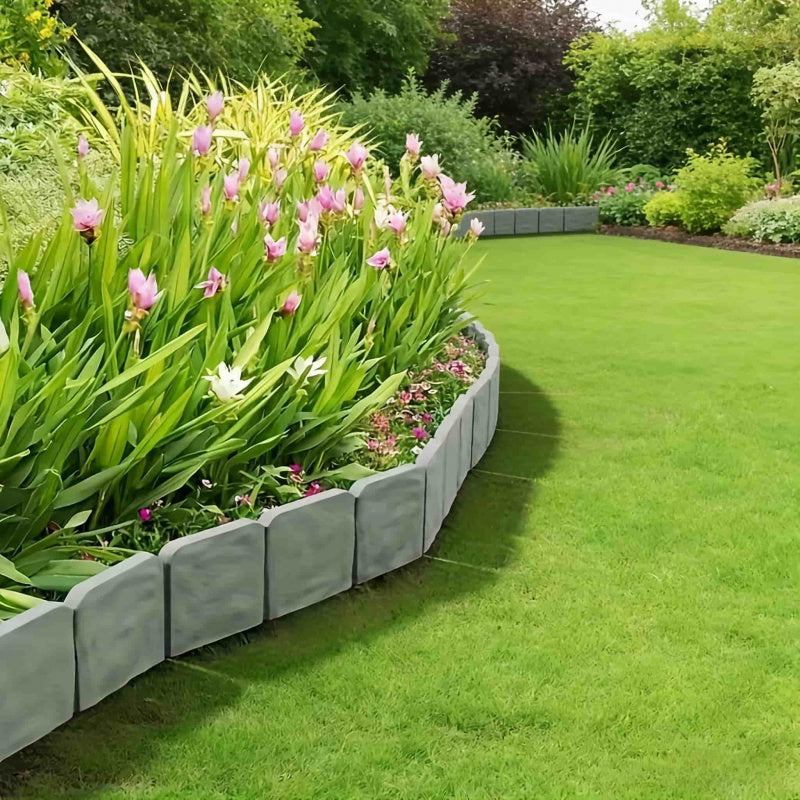 Royeva Interlocking Stone Effect Garden Edging Border Set