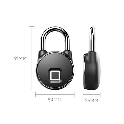 Eloria Biometric Fingerprint Padlock - USB Rechargeable Bluetooth Smart Lock