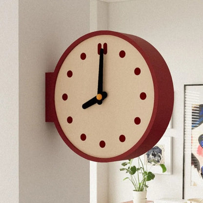 Novara Modern Double-Sided Corner Clock - Silent Minimalist Wall & Desk Timepiece