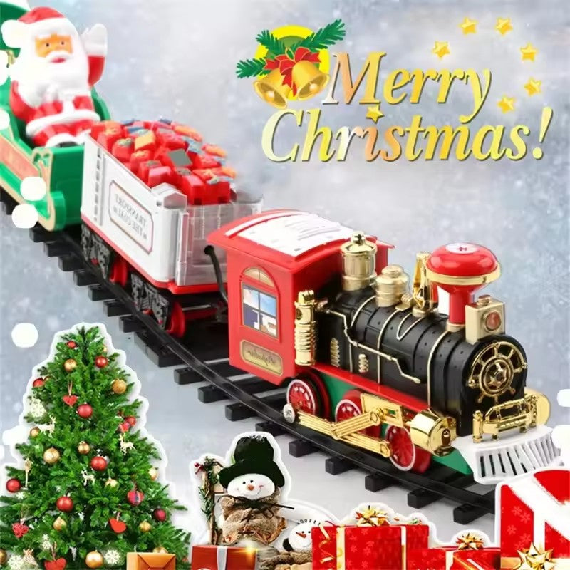 Royelle Christmas Tree Train Set with Music and Lights-Holiday Decoration