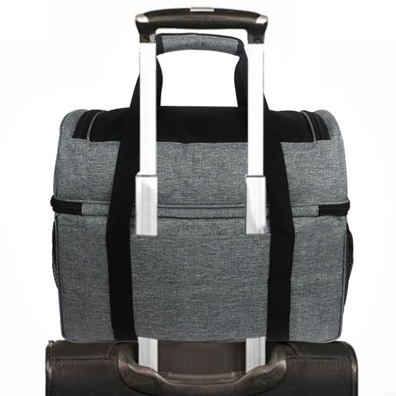 Novara Insulated Bowling Ball Tote Bag With Zippered Pockets